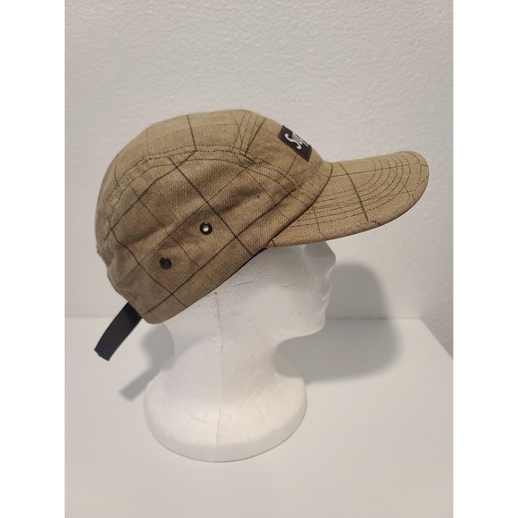 Supreme Plaid Tartan Camp Cap - Brown Box Logo 5 Panel Hat Vintage Made in USA - Picture 6 of 10